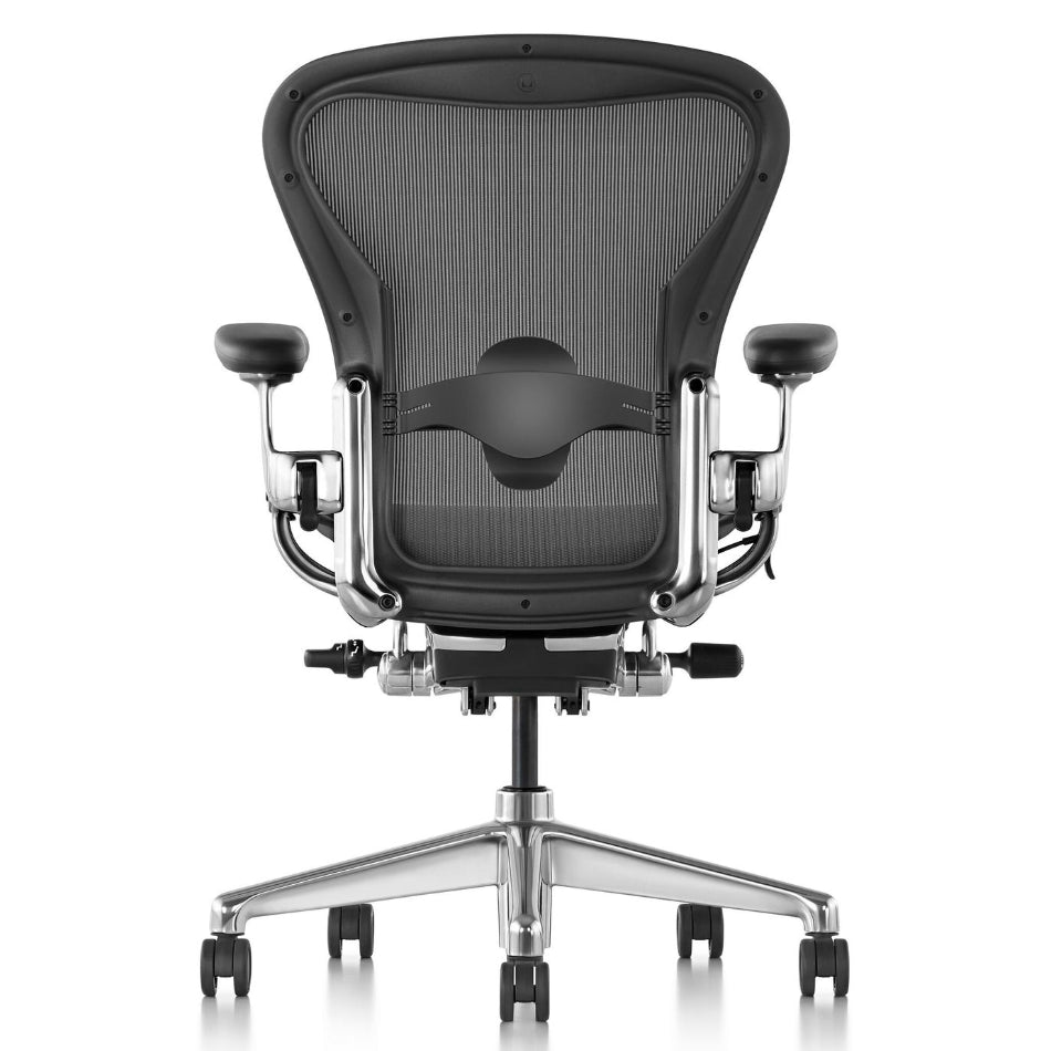 Herman Miller Aeron Remastered in alluminio lucido ricondizionata